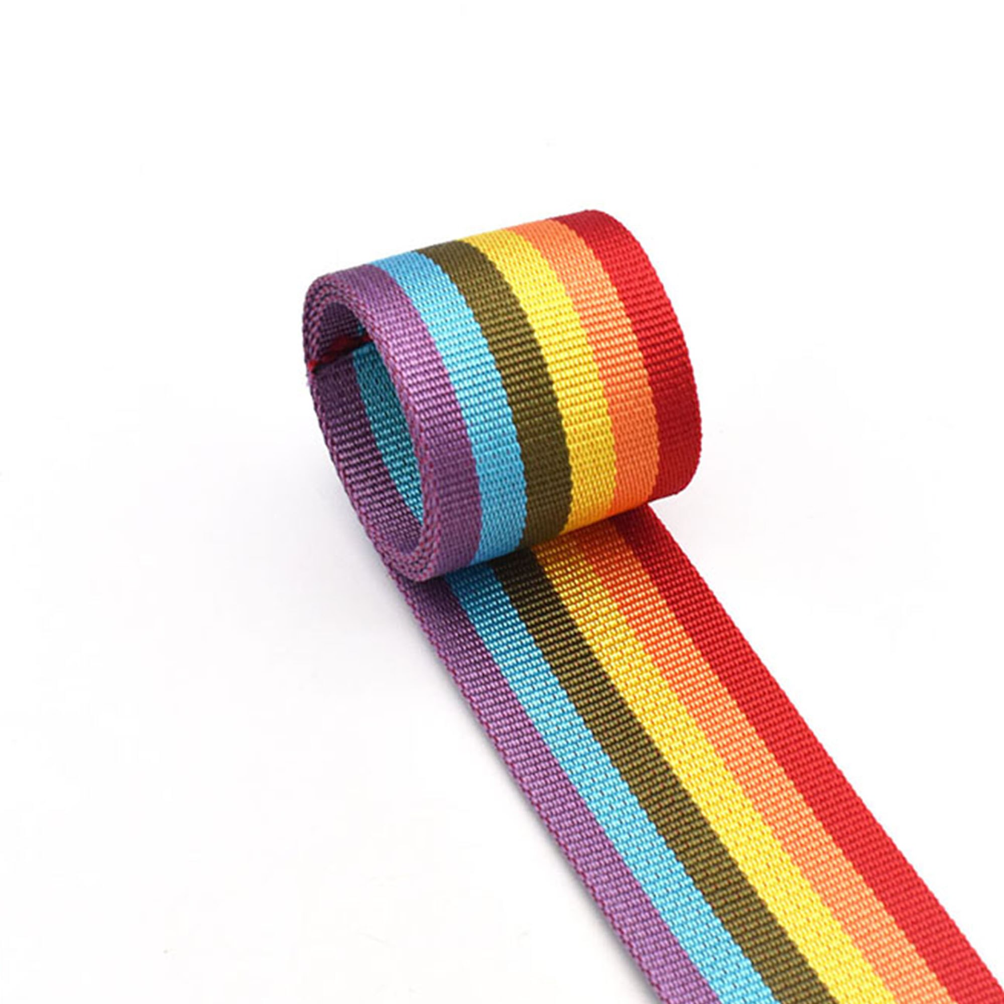 2 &quot;Regenboog Singels Met Ster Patroon Strap Webbing Heavy Duty Belt Bag Strap Portemonnee Singels Hond Kraag Geweven Riem 1/2/3/5Yards