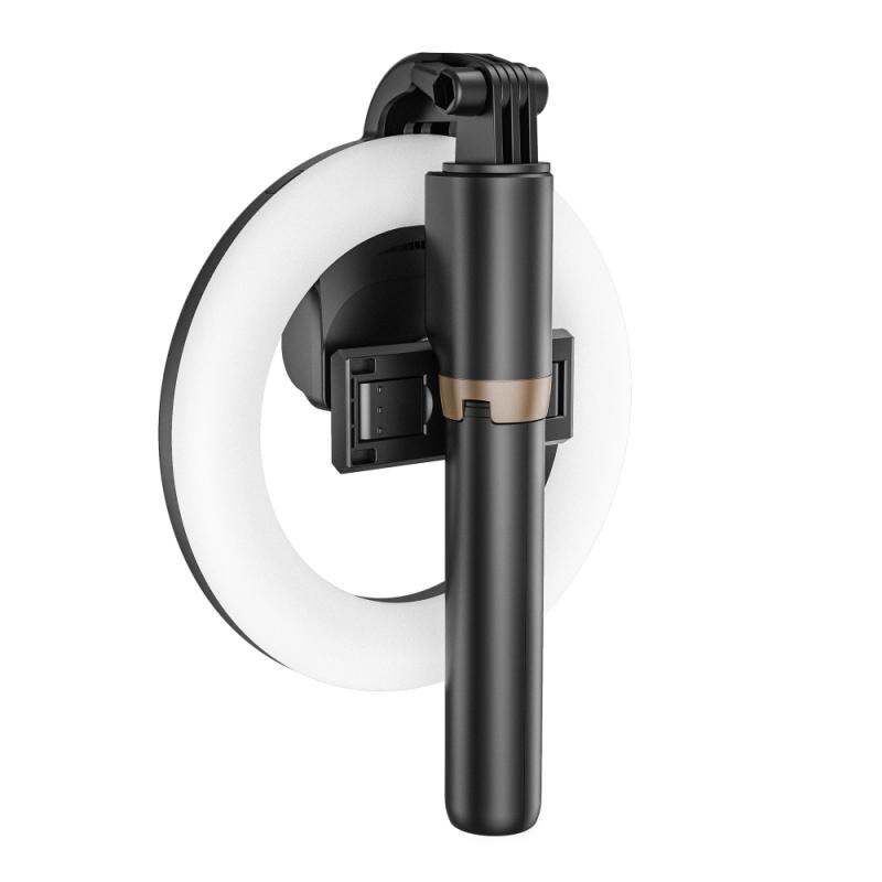 Selfie Stick Tripod - Portable Bluetooth RGB Fill Light for iPhone Samsung - Video Live Travel: White