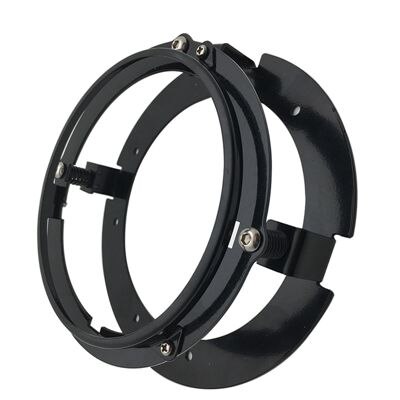 Kit de soporte de faro delantero para motocicleta, soportes de montaje de anillo para faros LED de 3/4 pulgadas, color negro/cromo, 5, 5,75 y 5,75 pulgadas, 1 unidad: 1pcs   black