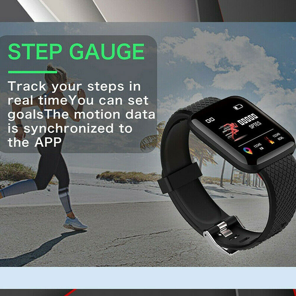 Protable Bluetooth Smart Watch Heart Rate Oxygen Blood Pressure Sport Fitness Tracking Device DU55