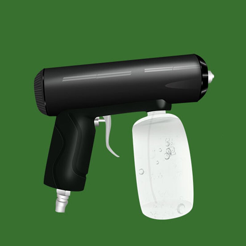 250ml bærbare nano spray desinfektion pistol forstøvningsdesinfektion nano damp spray pistol tåge maskine sprøjte til hjemmekontor: Sort
