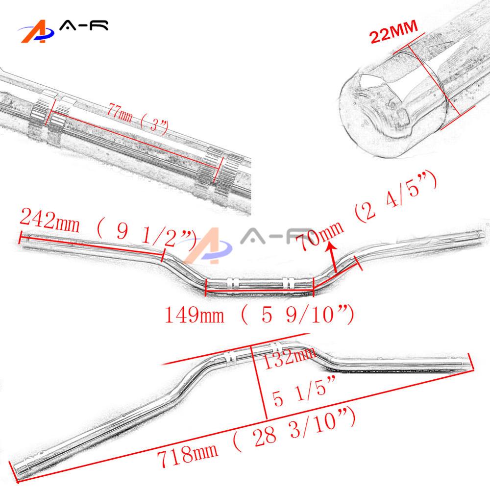 7/8 "Drag Bars 22Mm Stuur Voor Kawasaki W650 ER-5 Z750 Z800 Z1000 ZR-7 Ninja 400R 650R Slepen Bar stuur Pads Handgreepbuizen