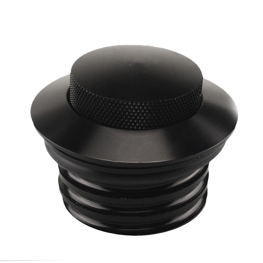 Zwart/Zilver Flush Pop Up Gas Cap Vented Brandstoftank Gas Cover Voor Harley Sportster Super Glide touring Road King: Black