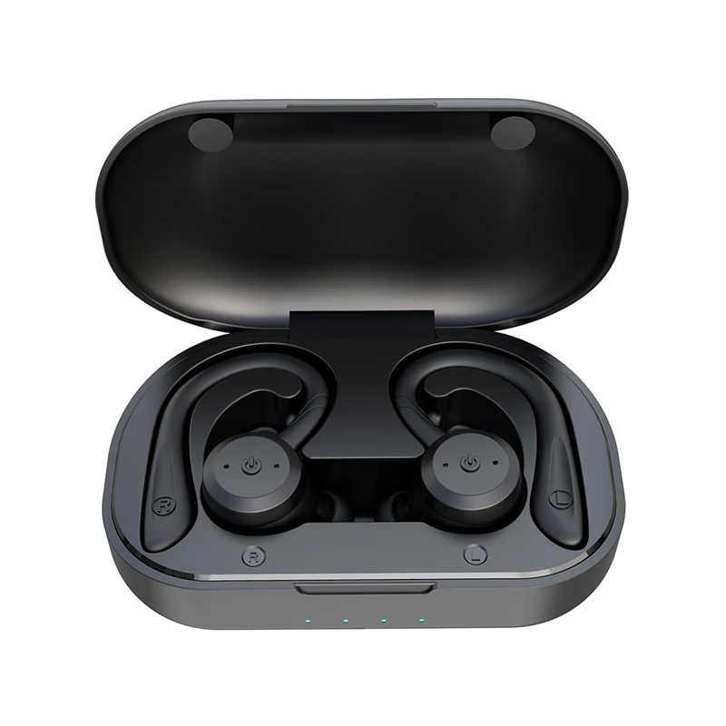 Oortelefoon 20 Uur Speeltijd Zwemmen Waterdichte Koptelefoon Bluetooth Dual Modi Dragen Sport Draadloze Headset Ipx7 Stereo Oordopjes: WHITE