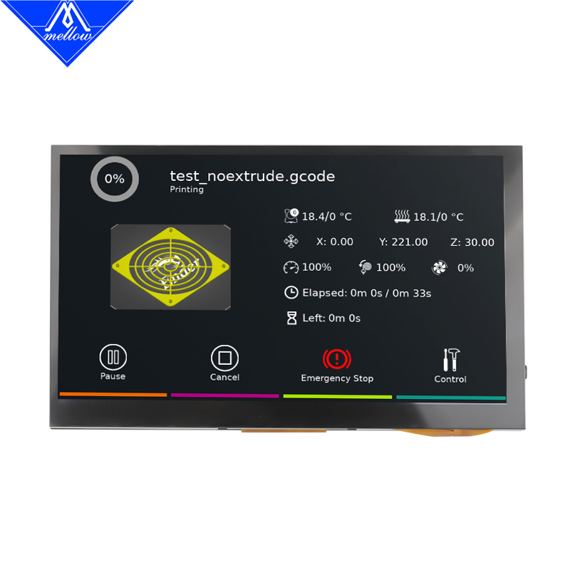 mild Fliege HDMI7 LCD HDMI Anzeige Touchscreen Für DIY 3D Drucker Teile VzBoT Voron Zubehör Für Himbeere Pi Fliege Pi C8 Lite2