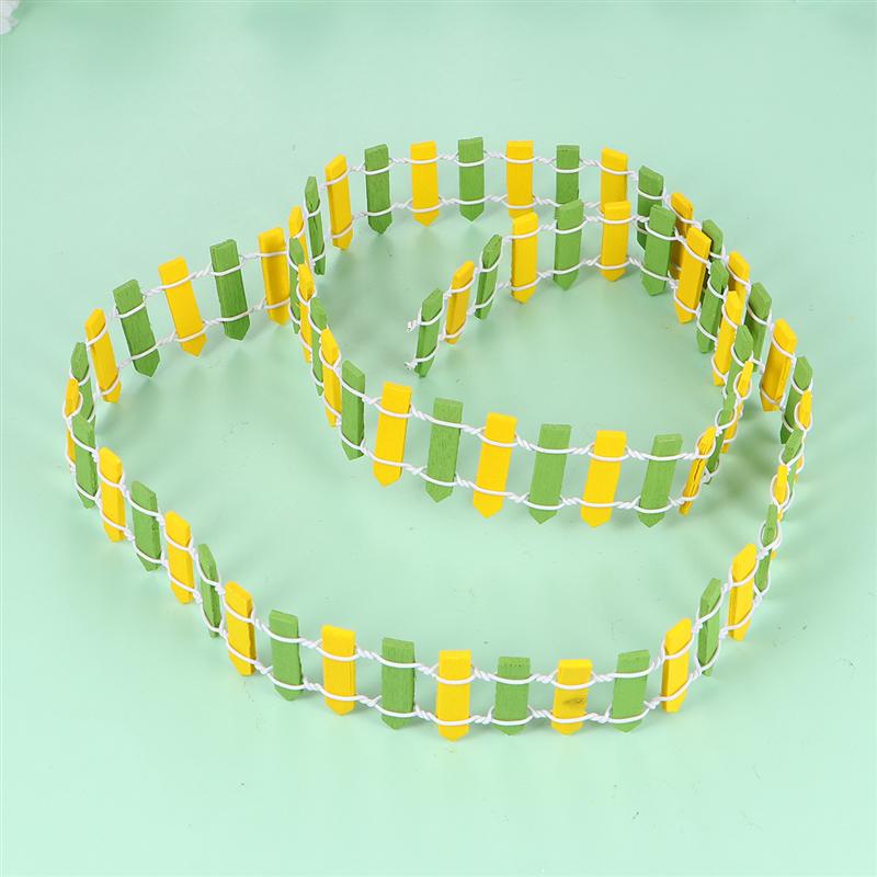 2pcs Miniature Small Wood Fencing Wooden Mini Fences Garden Landscape Fence Potted Plant Micro Props Bonsai Ornaments