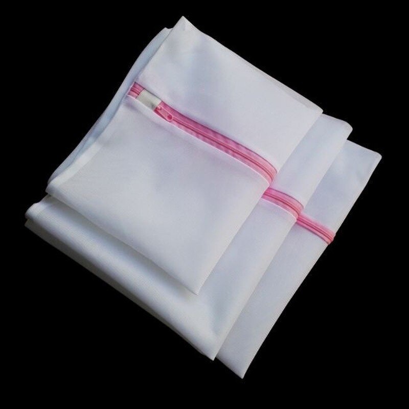 Bolsas de lavandería para lavado de ropa sucia, bolsas para lavar la colada de malla para sujetadores, calcetines, bolsa de lavado de ropa con cremallera: 3PCS S M L