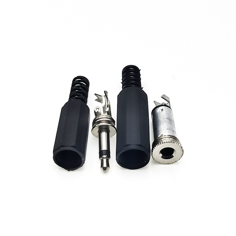 10 sæt 3.5mm han hovedtelefon lydstik hovedtelefon reparation hun jack stik enkelt dobbeltkanal/stereo stik hovedtelefonstik