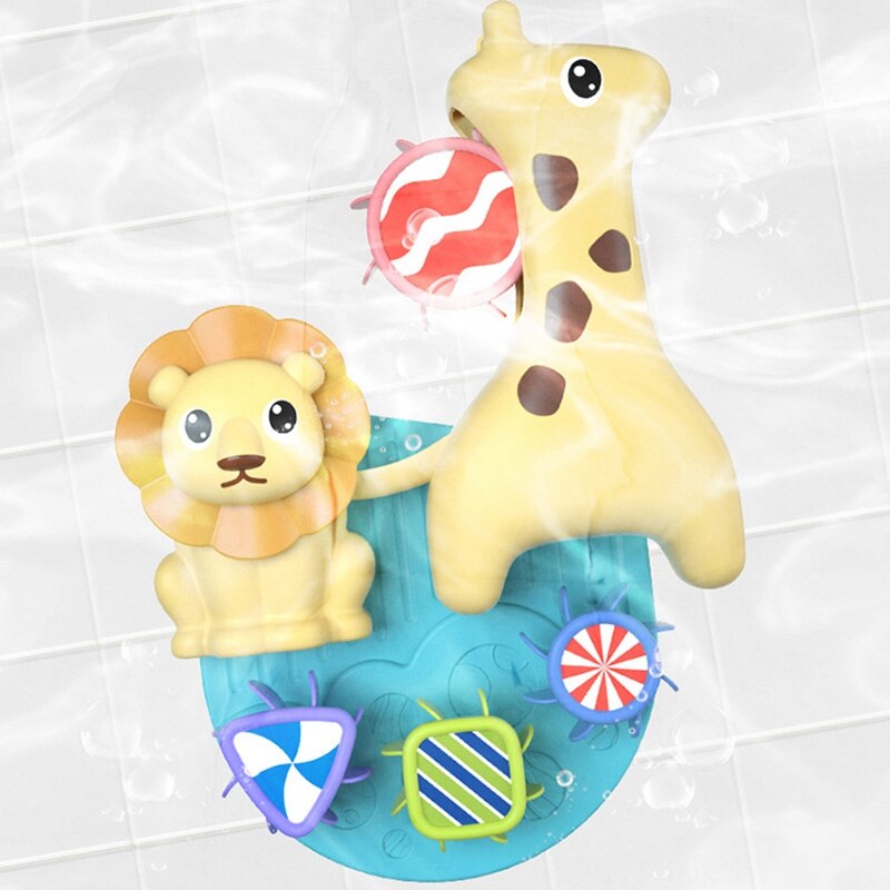 Babybadje Speelgoed Giraffe Bad Muur Speelgoed Bad Speelgoed Met Waterval Water Spray En Spin Douche Voor Peuter