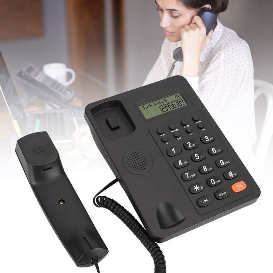 KX-T8206 English Office Desktop Telephone DTMF\FSK Dual System Landline with LCD Display for Home Hotel
