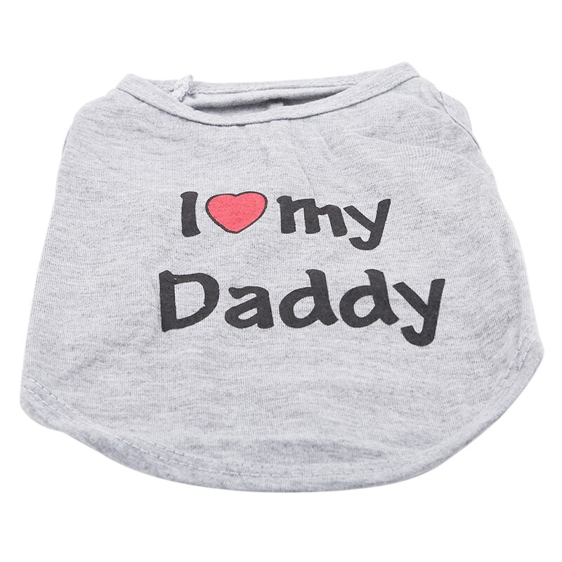 Leuke Kat Kleding Lente Zomer Huisdier Kleding Kat Pet Jas Gedrukt Vest Kostuum Grappige Kleren Pet Kleding Voor Kleine katten: Gray daddy / M