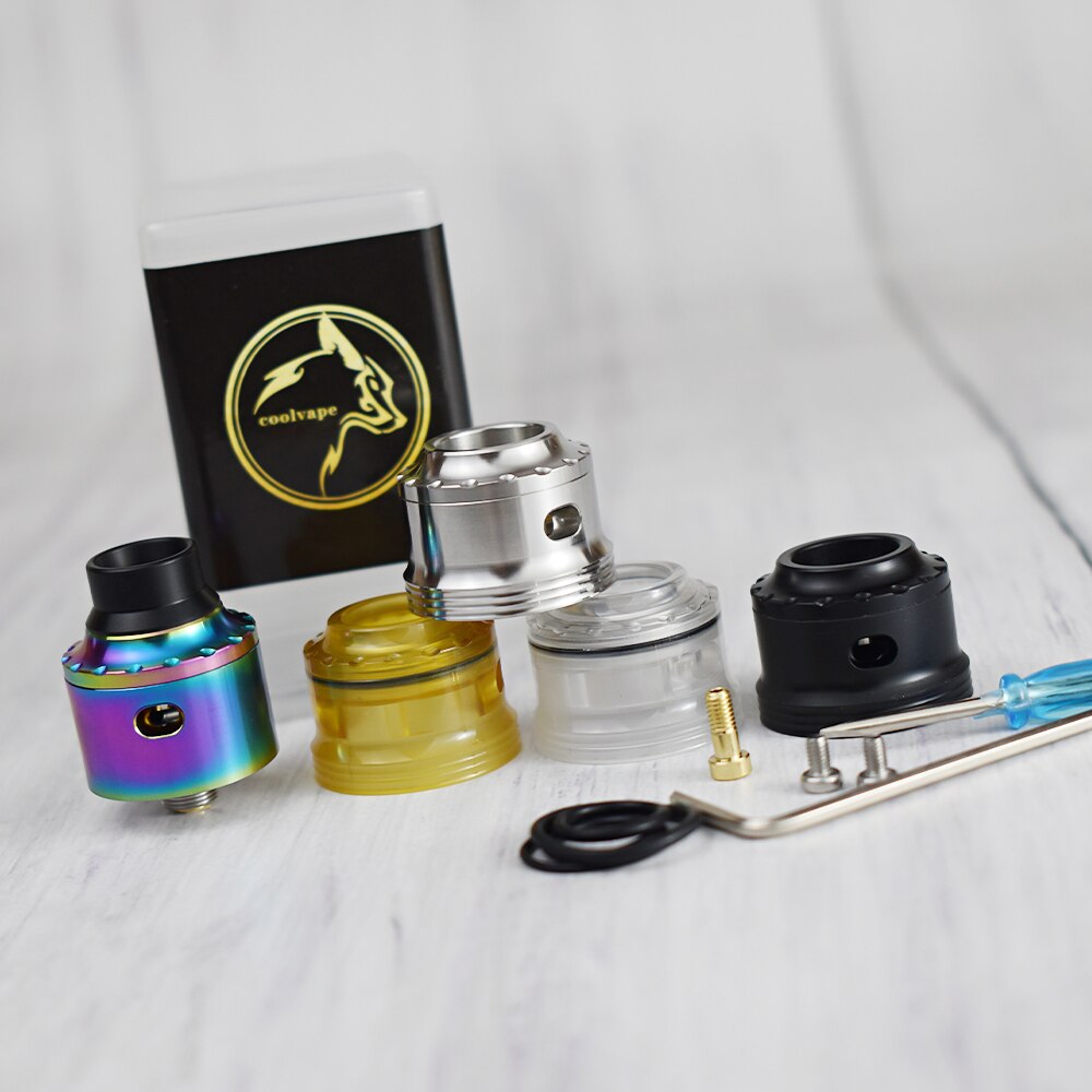 Coolvape Hellfire Maverick 22mm rda Single Coil rda mit bf pin airflow control 316ss Zerstäuber RDA vs la tropf rda: rainbow--kit