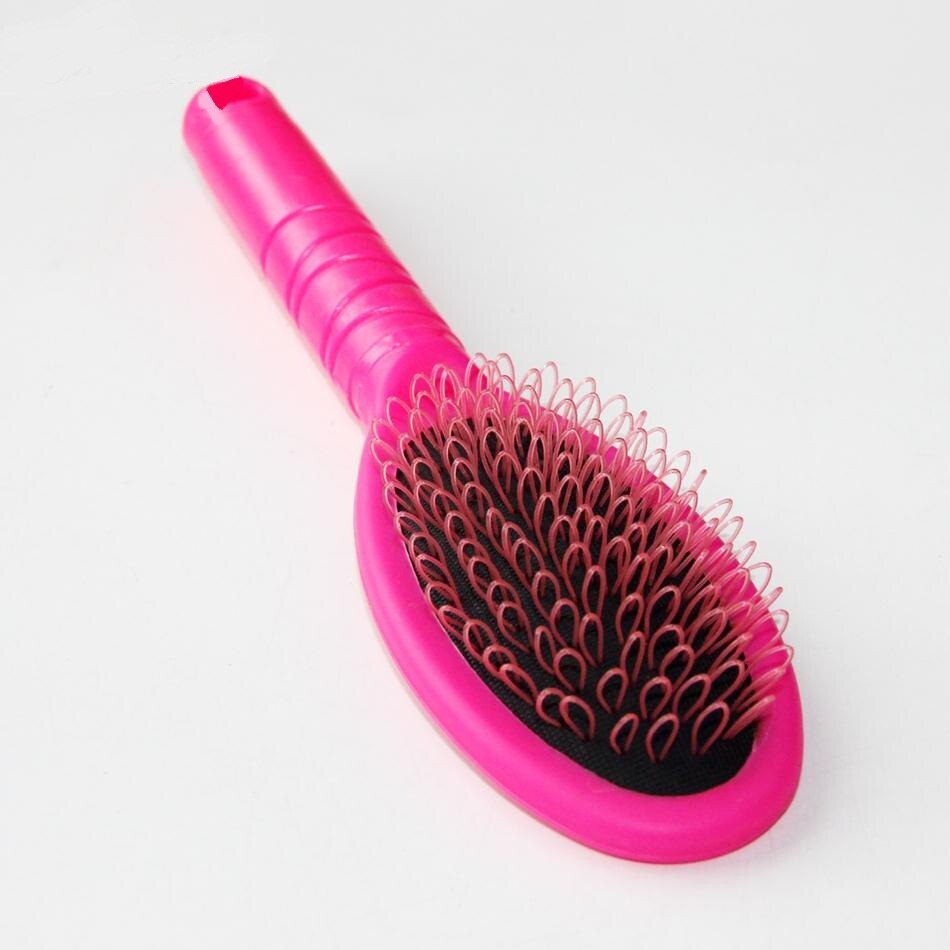 Pink Loop Brush Comb For Hair Extension 1pc Massage Anti-Static Black Hairstyling Combs For Hair Salon