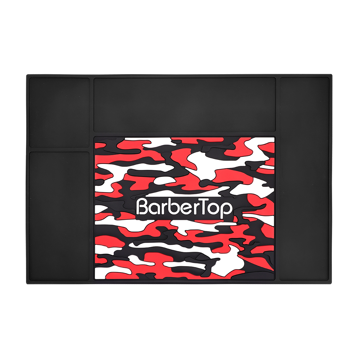 Barbertop – tapis antidérapant pour Salon de coiffure, ciseaux antidérapants, chaleur en Silicone, outils de Station de barbier, accessoires de Salon de coiffure: Rose Rouge
