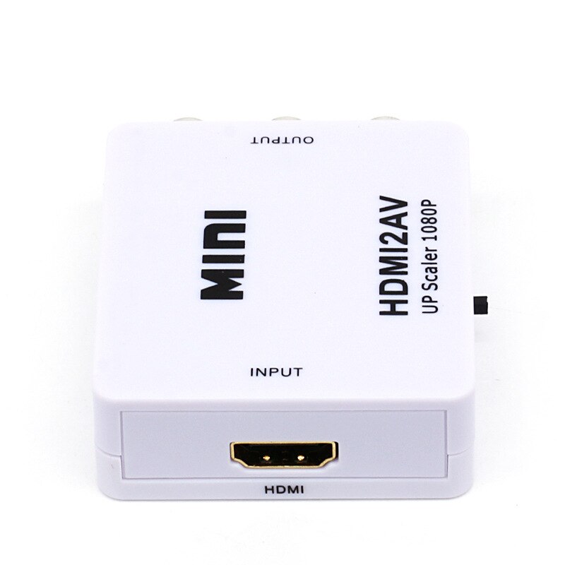 Hdmi til av scaler adapter hd video omformer eske hdmi til rca av / cvsb l / r video 1080p hdmi 2av Brukerstøtte ntsc kompis