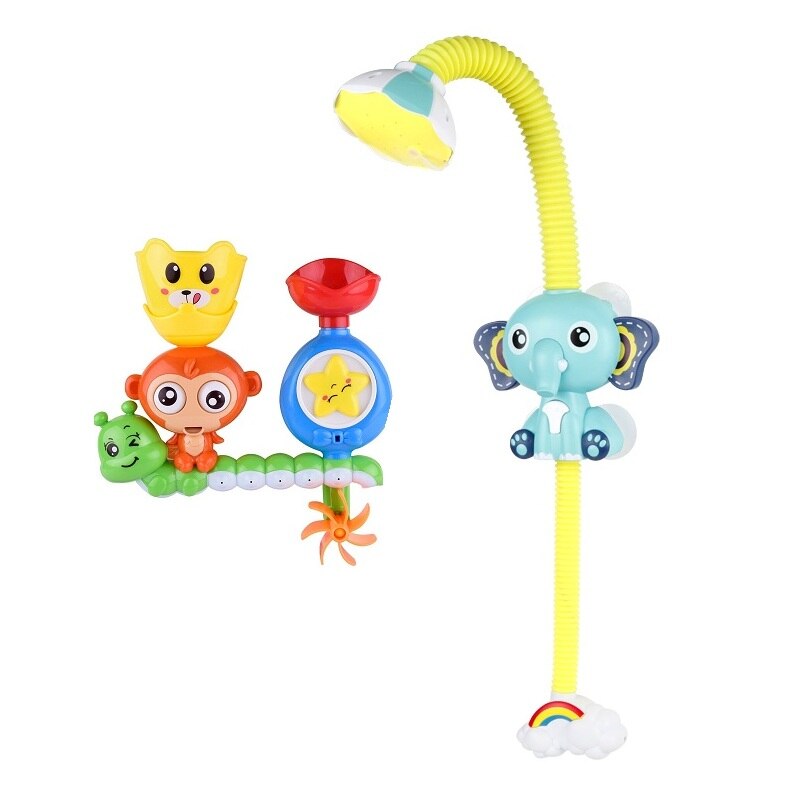 Baby Bath Toy Elephant Spray Toddler Electric Shower Boys Swimming Water Toys Yellow Duck Cute Turtles Dinosaur Egg for Kids: B001-HD2a