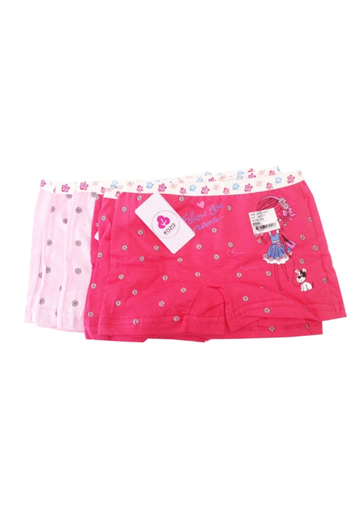 Cocoon feminino criança colorido modelado algodão boxer 6 peças pacote