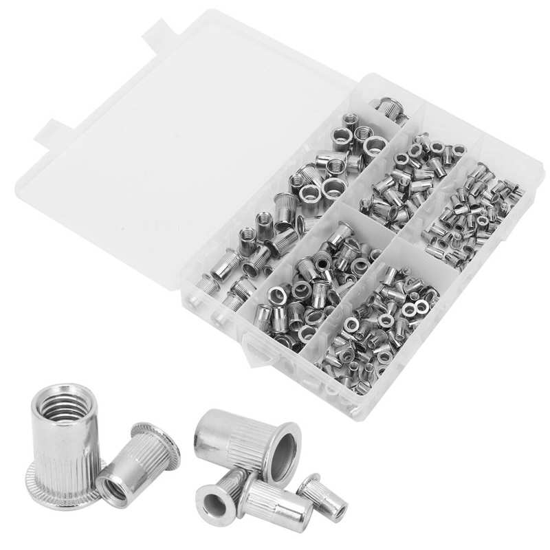 thread repair tool metric threaded inserts Stainless Steel Rivet Nut Set Mixed Flat Head Insert Rivet Nut Hardware