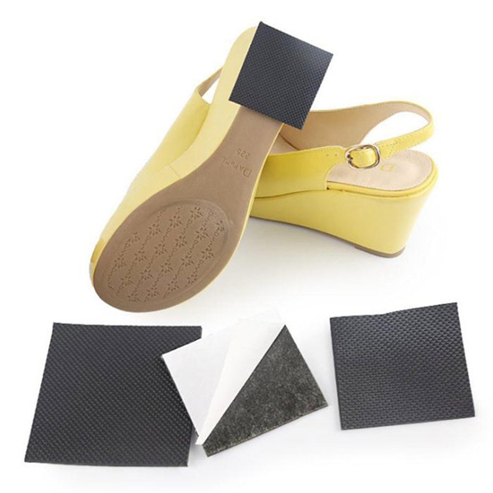 2Pcs Anti-Slip Shoes Sole Protector Pad for Women High Heel Sandal Outsole Rubber Adhesive Ground Grip Shoe Bottom Sticker Pads