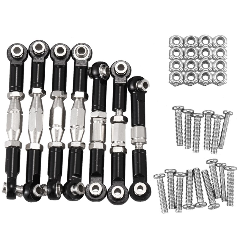 Für WLtoys 144001 1/14 RC Auto Ersatzteile Metall Verknüpfung Servo Zugstange Lenkung Tie Rod Set