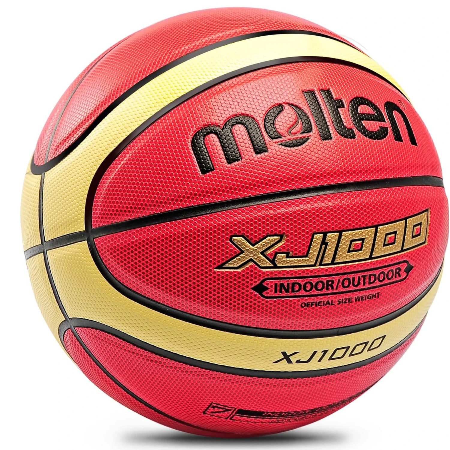 geschmolzen Basketball XJ1000 Größe 6, 7, drinnen/draussen-Ausbildung, verschleißeitern Basketball aus PU-Leder: Gelb