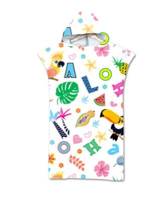 Mode Strand Zonnebrandcrème Winddicht Dressing Robes Hooded Mantel Strandlaken Zwemmen Prints Kan Dragen Poncho Badhanddoeken 110x75cm: 4