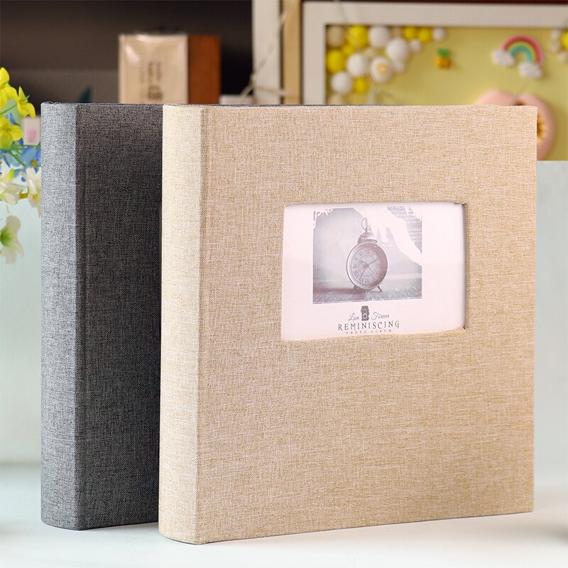 Cotton and Linen Album Simple Window Khaki / Gray ... – Grandado