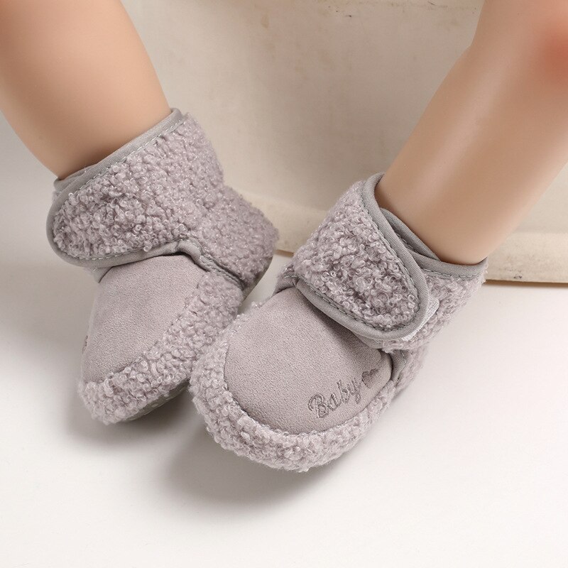 Winter Baby Laarzen Effen Kleur Dikke Warme Pluche Baby Jongen Meisje Laarzen Winter Baby Schoenen Voor Jongens Meisjes