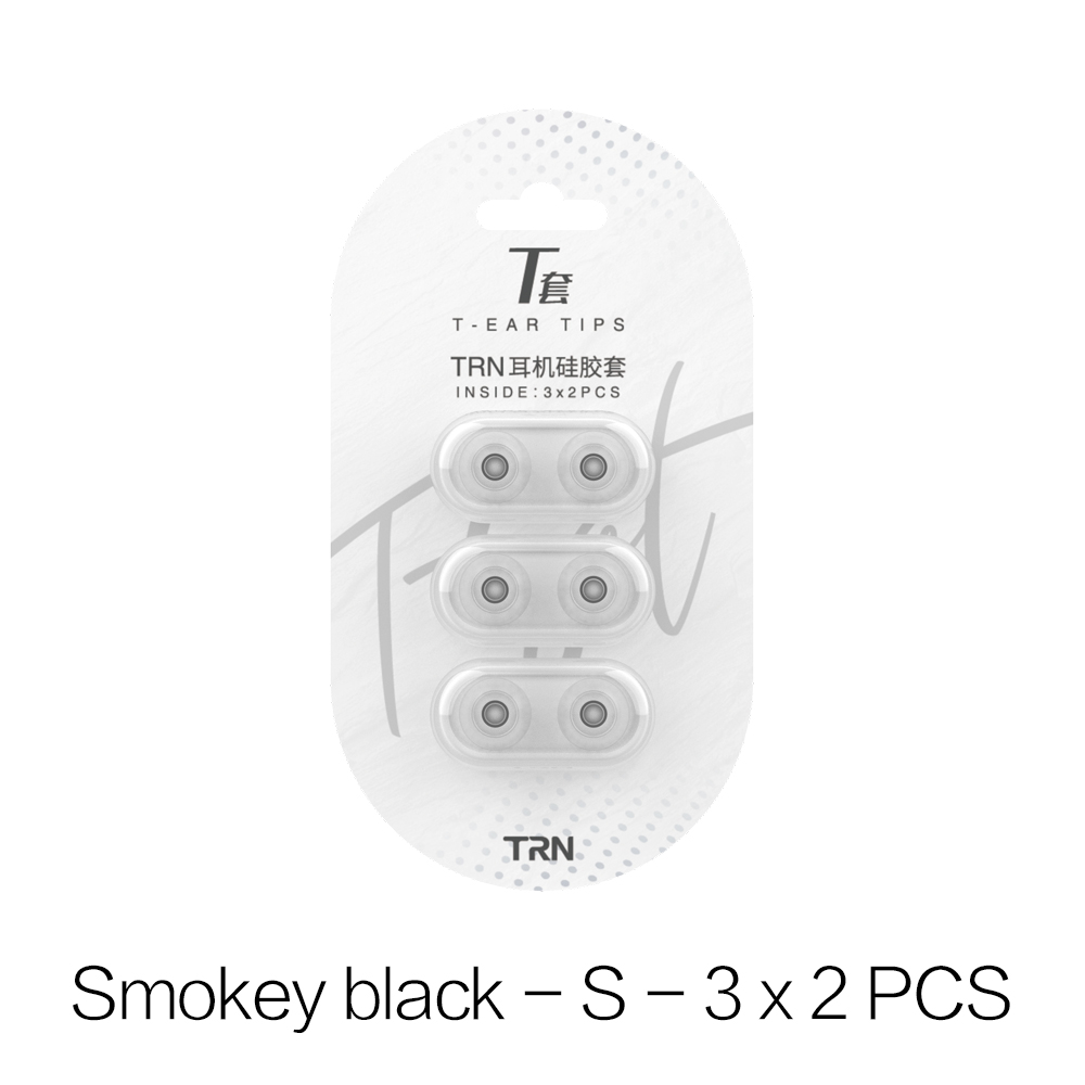 TRN T-auriculares de silicona con doble estructura de soporte, cascos TRN MT3 ST5 BAX EMX, novedad, 3 pares: Gris claro