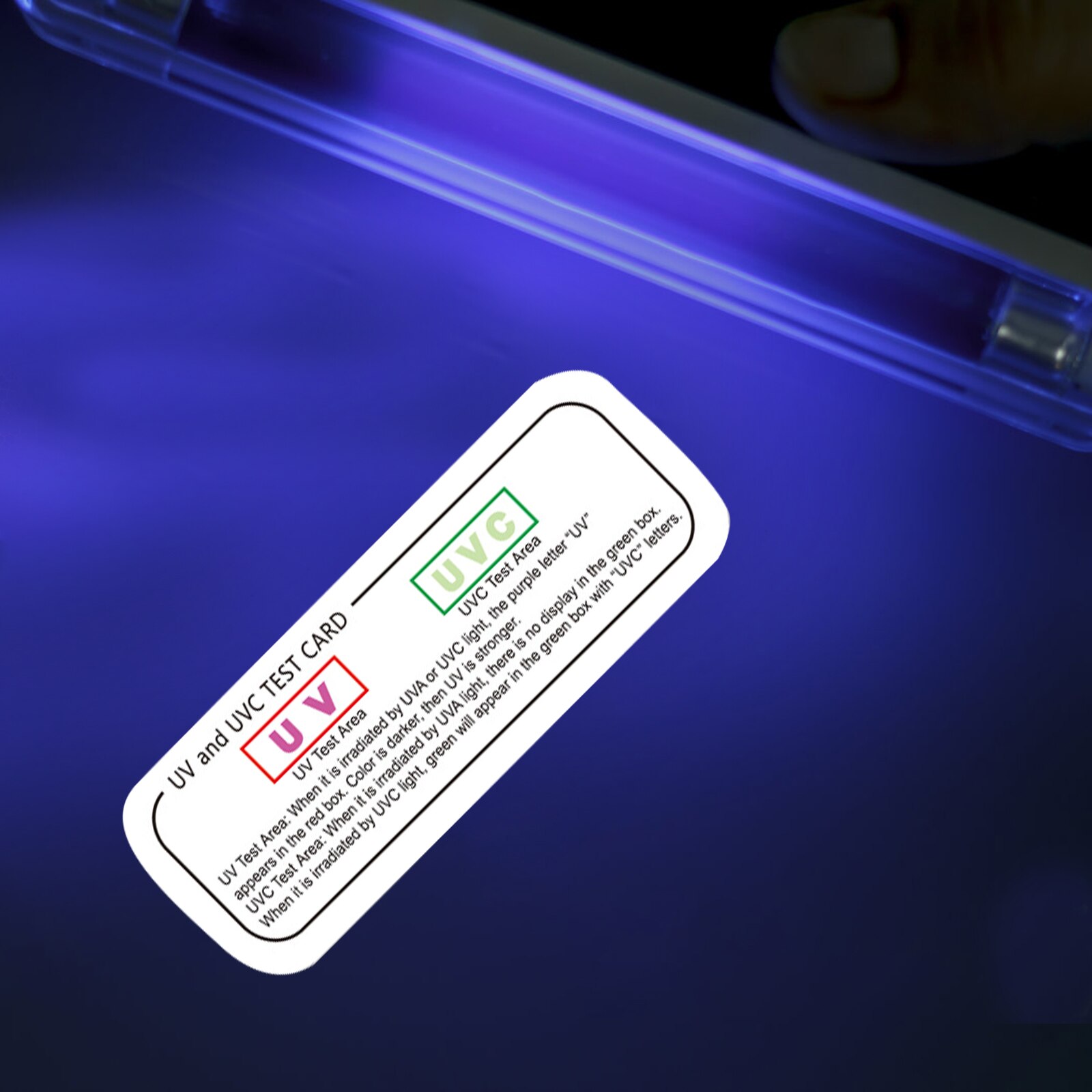 Cartes de Test de lumière UVA UVC, 20 pièces, cartes d'indicateur de longueur d'onde lumineuse