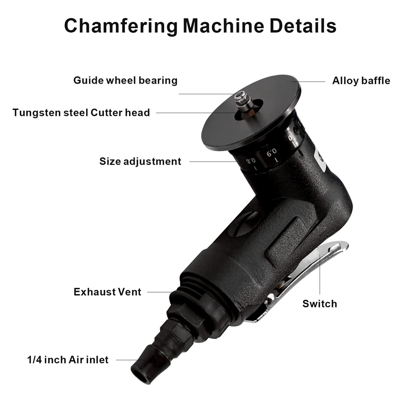 Mini Pneumatic Chamfering Machine 45 Degree Arc Handheld Beveling Trimming Machine For Metal Trimming And Deburring