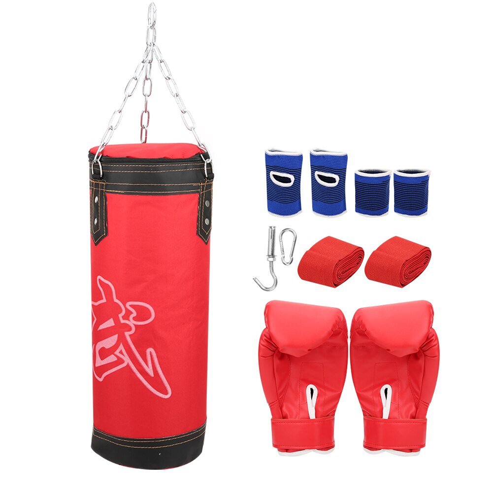 Enfants entraînement Fitness ensemble Sanda boxe gants suspendus sacs de sable 3 couches entraînement Fitness frappe goutte creux outils d'entraînement