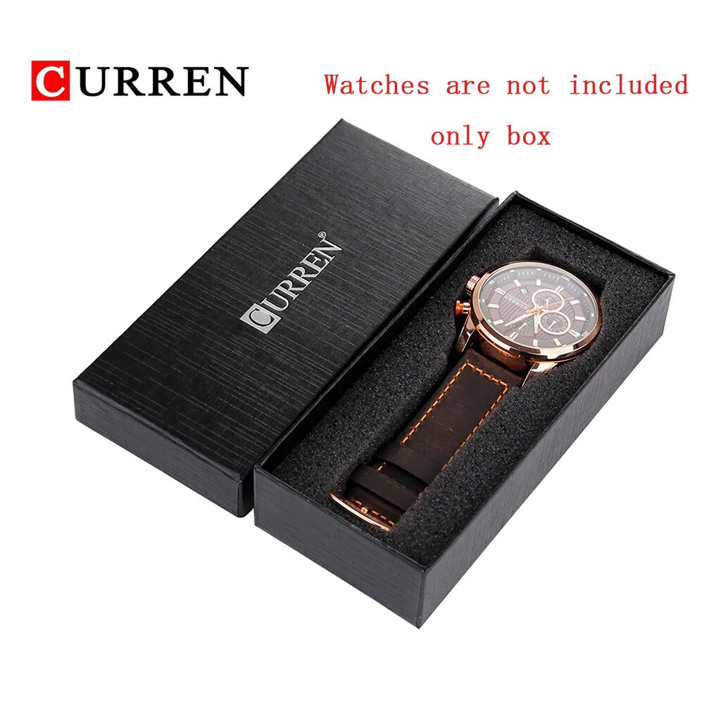 Curren Horloge Doos Karton Papier Horloge Storage Case Black Prachtige Horloge Container