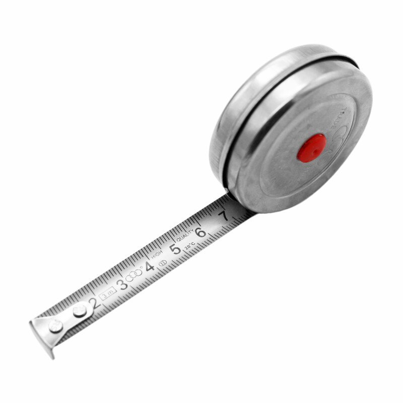 Ruostumaton teräskuori teräskela kolmiympyrä mittanauha ruostumaton teräskuori teräsnauha metallikuori mittanauha 1m/2m/3m/5m