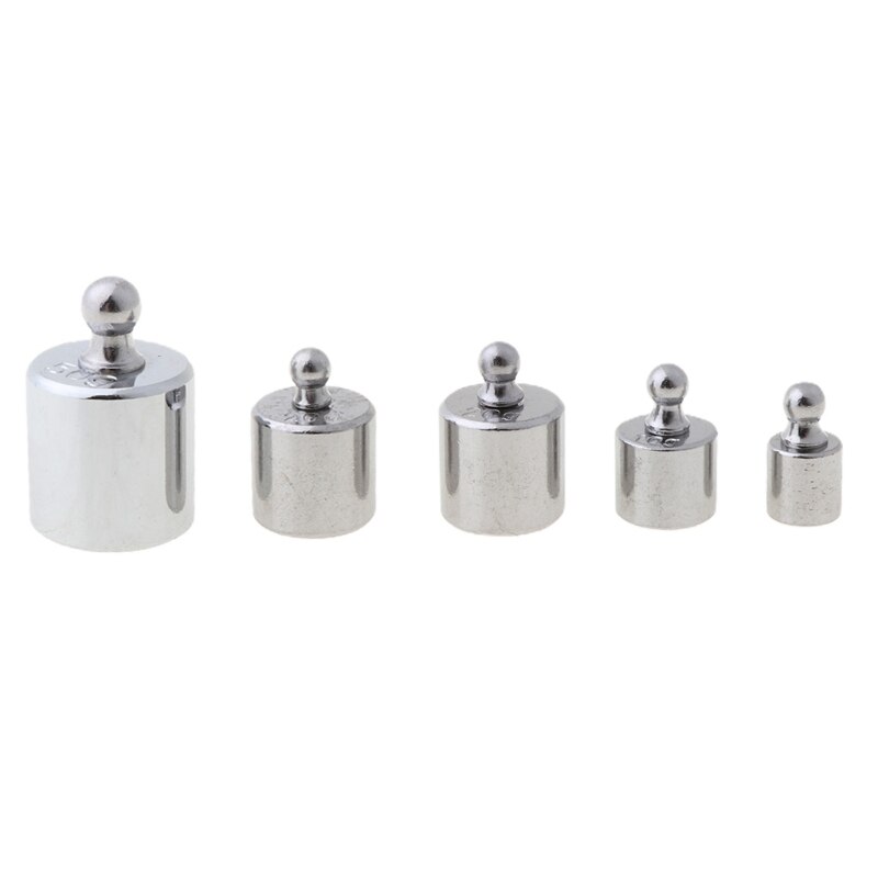 Viktvåg 5 st 50g 20g 10g 5g gram precision krom kalibreringsvåg viktsatssats