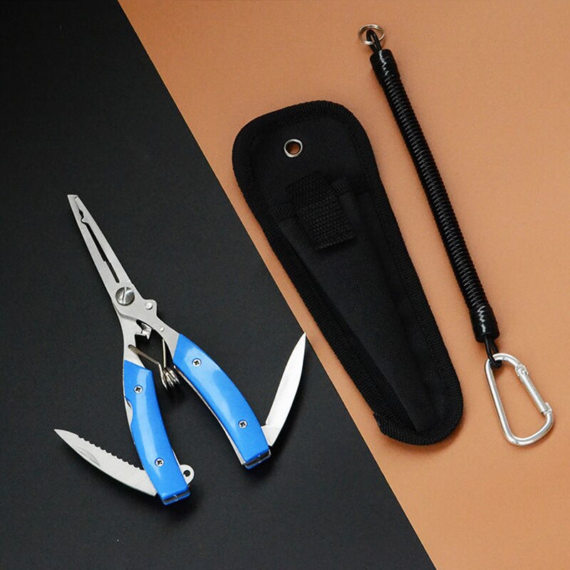 Alicates de pesca Luya multifuncionales de acero inoxidable, alicates de pesca de boca curva, gancho, pinzas de pesca, engranaje, accesorios de pesca