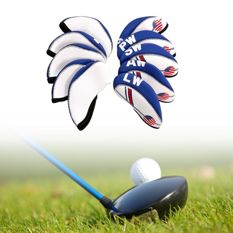 10 Stks/set Draagbare Sport Neopreen Golf Club Head Cover Iron Beschermende Headcovers Case Protector