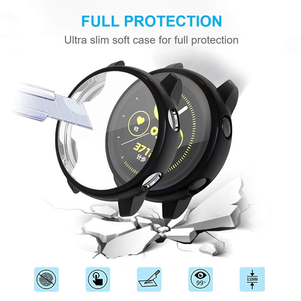 Protective Case Cover active 1 For Samsung Galaxy Watch active 2 44mm 40mm Accessories Cases TPU Full Screen Protector+Case