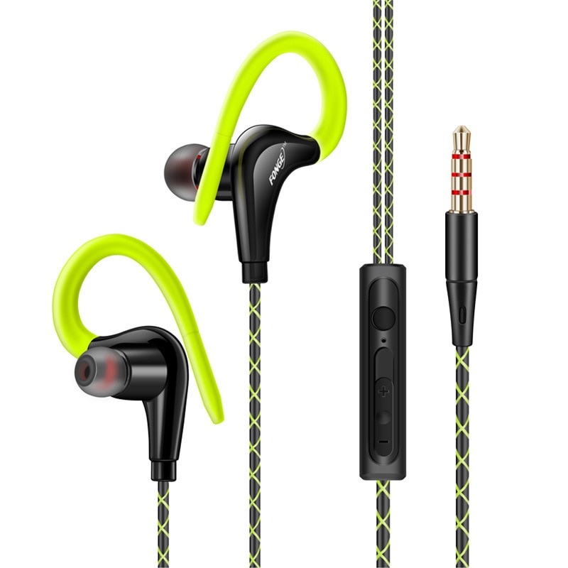 Oortelefoon 3.5Mm Sport Oortelefoon Super Stereo Headsets Transpiratie Running Headset Met Microfoon Oorhaak Hoofdtelefoon Voor Xiaomi Hoofdtelefoon