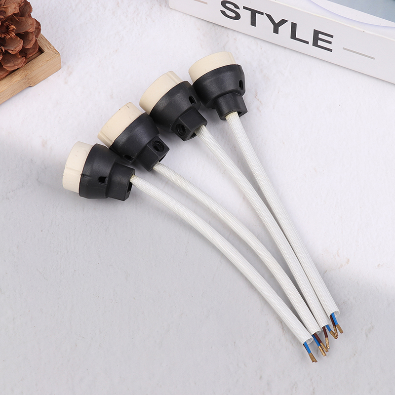 4 Stuks Gu10 Lamp Basis Keramische Lamphouder Socket Connector Adapter Draad Voor Led Lamp Stand Kroonluchter Halogeenleds Accessoire