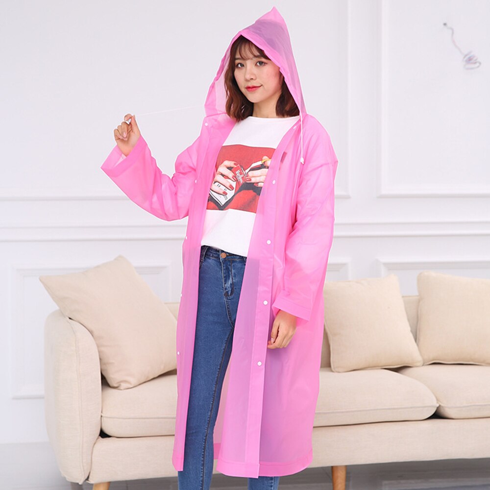 Mode Vrouwen Mannen Peva Transparante Regenjas Herbruikbare Ondoordringbare Regenjas Reizen Camping Moet Regenjas Unisex: 02