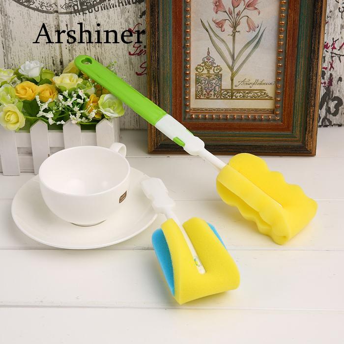 Baby Milk Bottle Nipple Nozzle Spout Tube Sponge Random Nylon Brush, Cleaning Brush