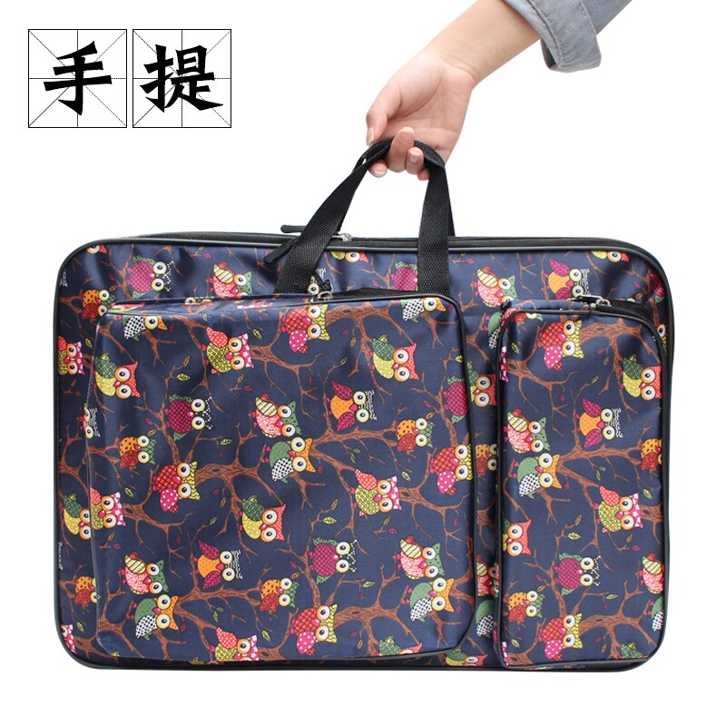 Cute Cartoon Animal Drawing Set Art Bag A3 Sketch Pad/Drawing Kit 8K Art School Bag Painting Bags for Kids Sketch Bag