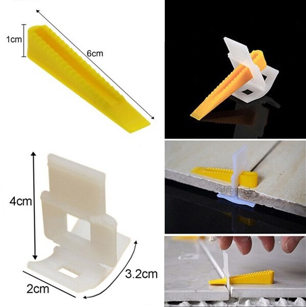200 stücke Fliesen Nivellierung Abstandshalter System Bau Werkzeug Keile Fliesen Bodenbelag einstellen