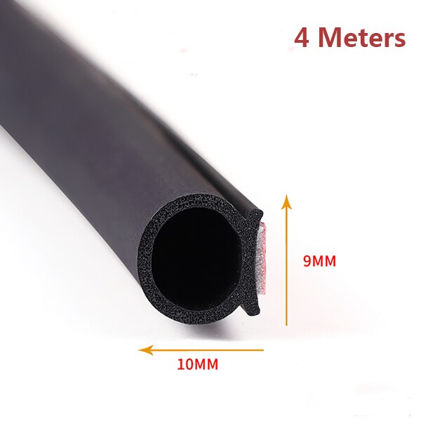 Burlete pequeño D de 4 metros de puerta de coche impermeable tira meteorológica tira de goma de coche sello Epdm sellos de goma para puerta automática para coche: Default Title