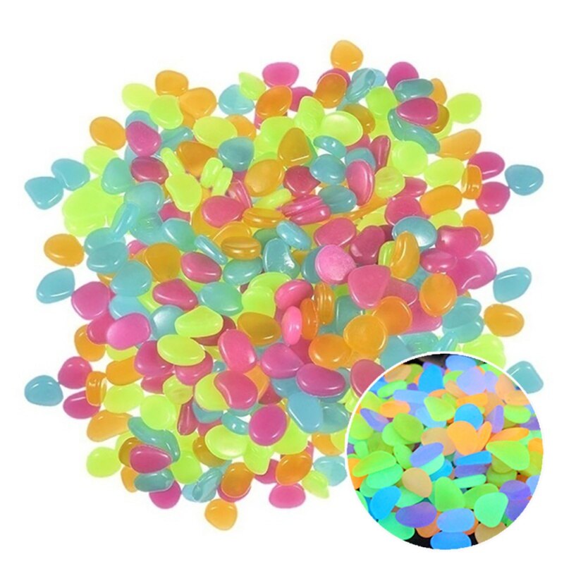 Artificial Luminous Stone Fish Tank Landscape Luminous Stone Garden Potted Landscape Pebbles Outdoor Decoration 2: A