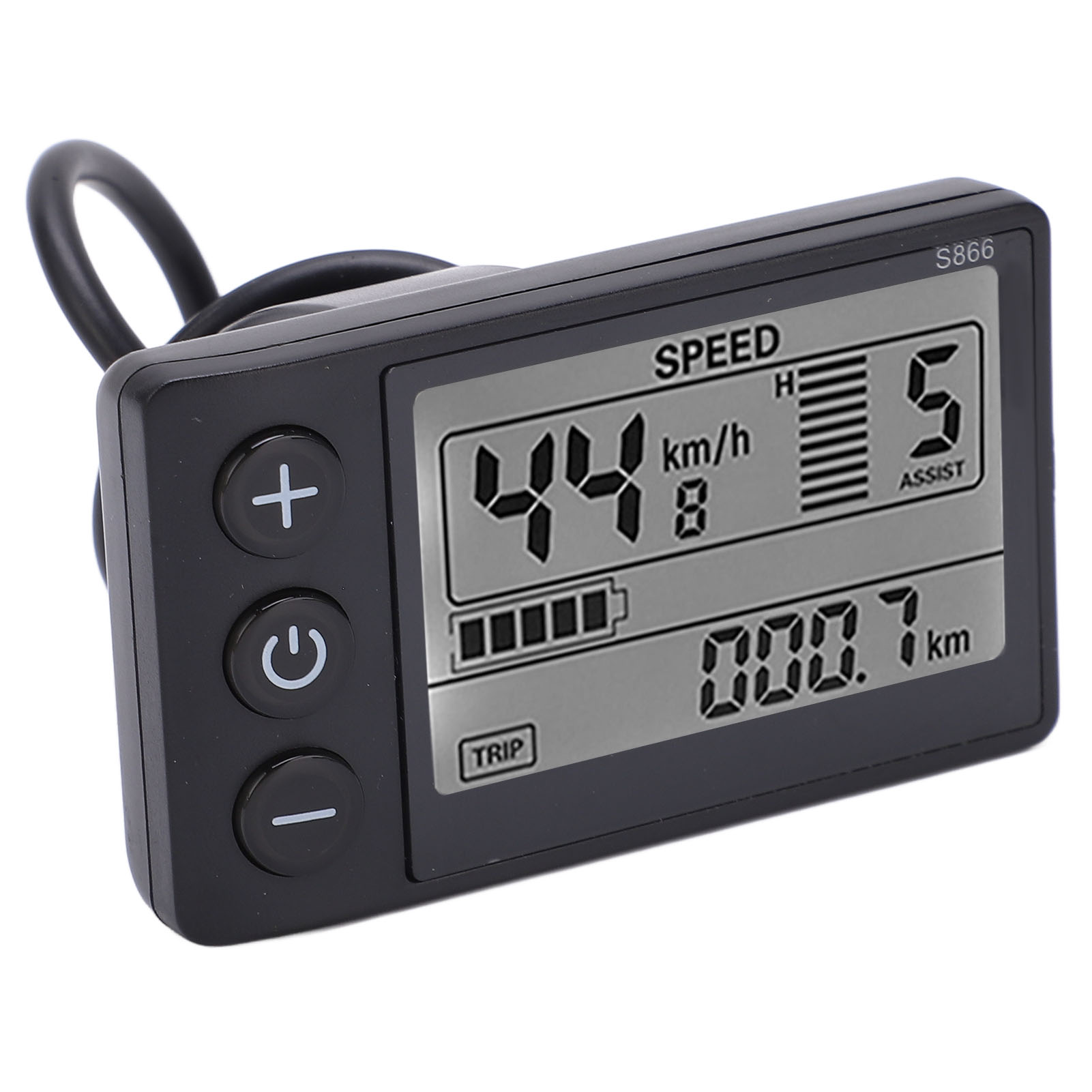 S866 Elektrische Fiets Lcd Display Meter 24V 36V 48V Bedieningspaneel Met Waterdichte Plug