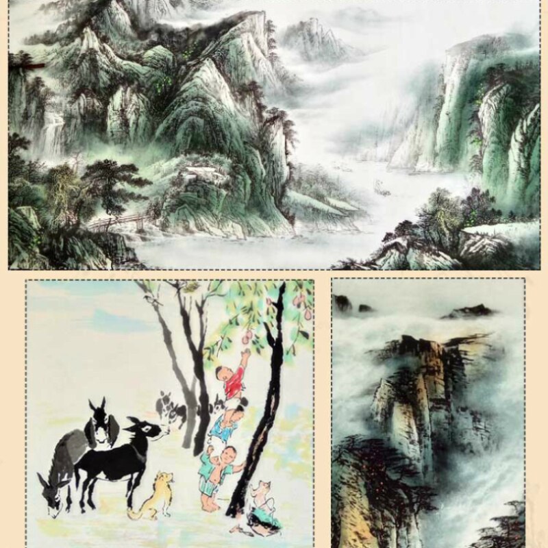 Chinese Traditional Calligraphy Set Scholar&#39;s Four Jewels Regular Script Calligraphy Writing Brushes Set