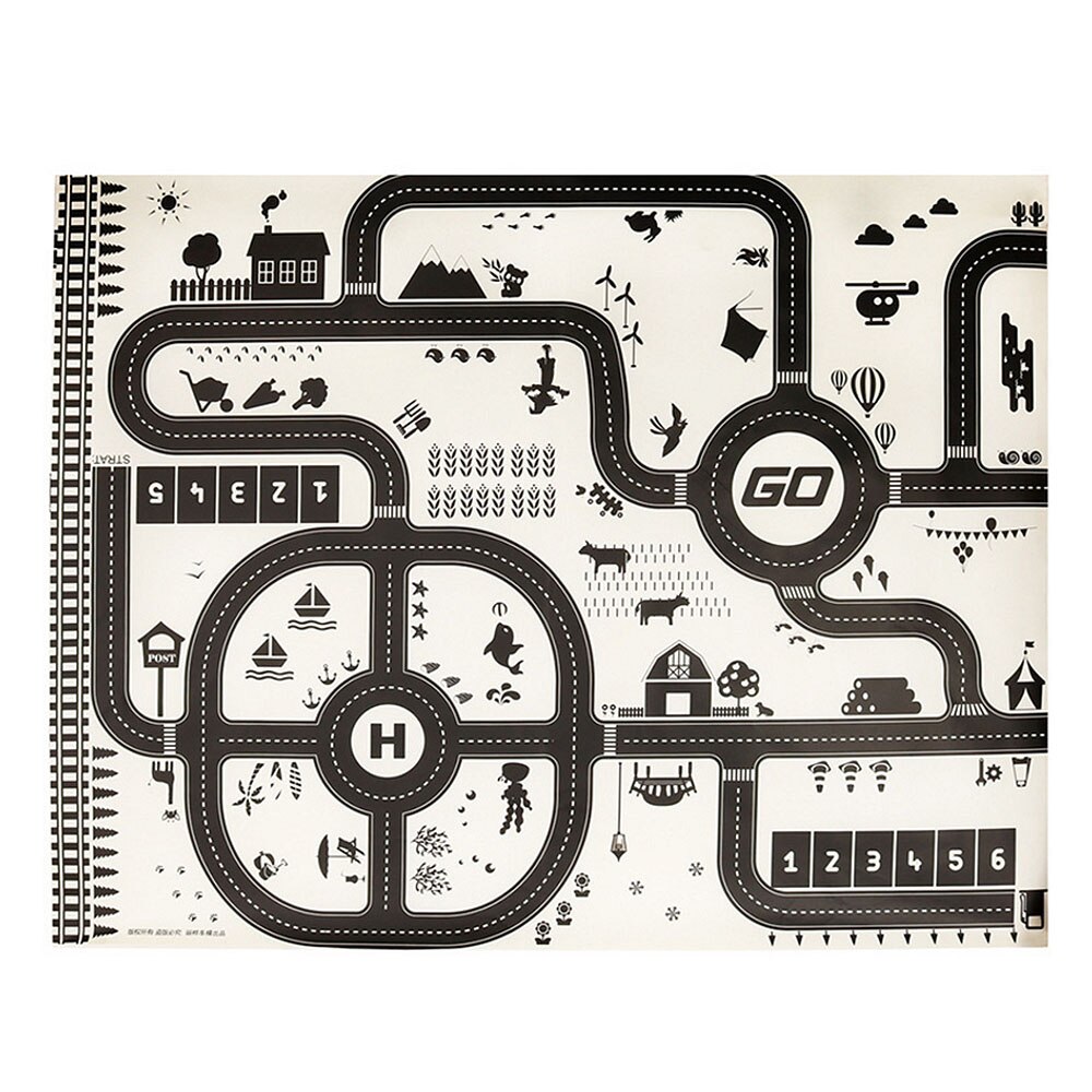 Moderne Stijl Auto Stad Scène Taffic Snelweg Kaart Play Mat kinderen tapijten Kruipen Mat Educatief Speelgoed Voor Kinderen Games Road tapijt: A1