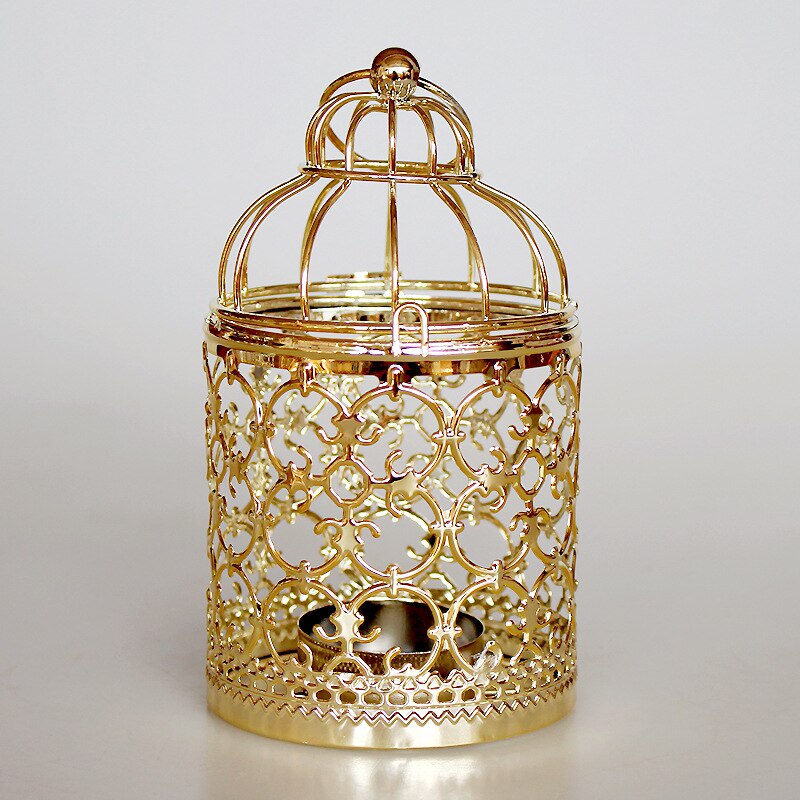 Europa Gouden Holle Metalen Patroon Cilinder Kandelaar Bruiloft Centerpieces Decoratieve Ijzeren Kandelaar Lantaarn Decor Ambachten